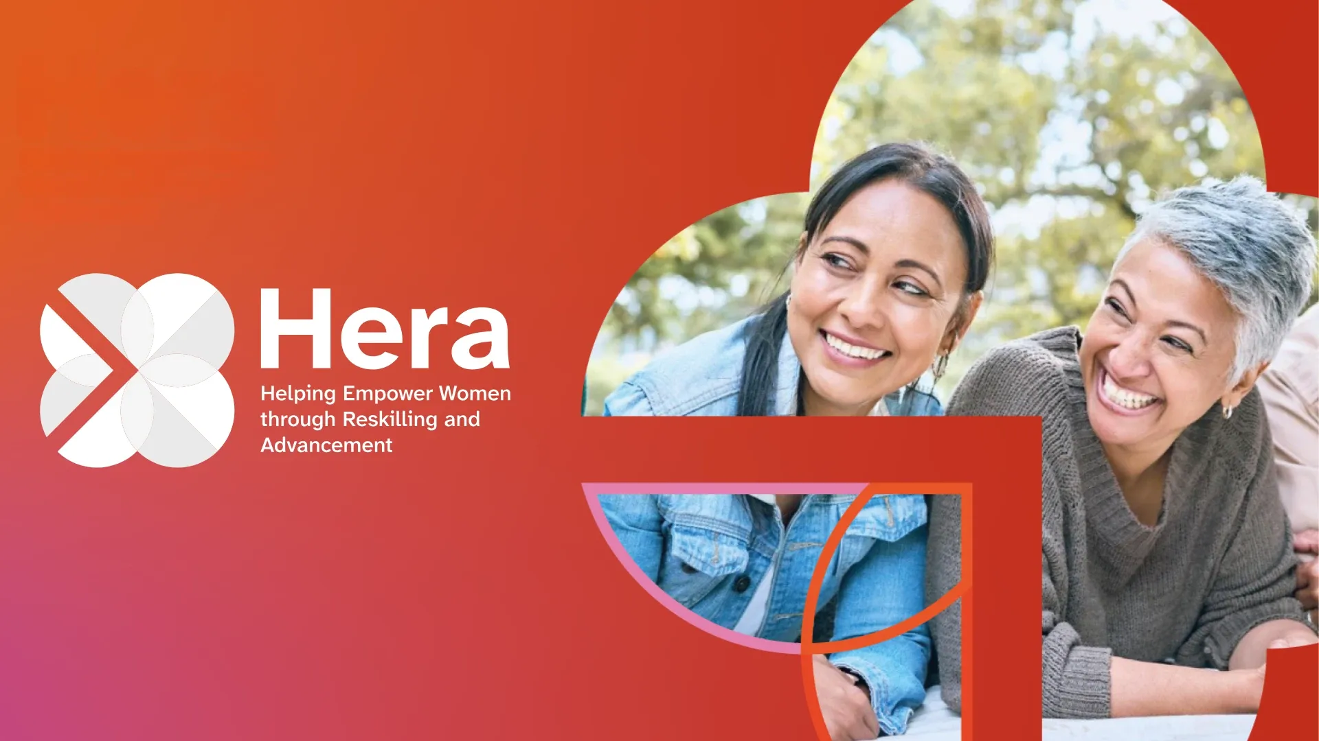 HERA: Helping Empower Women through Reskilling and Advancement, with two smiling women