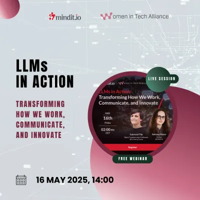 LLMs in Action: Transforming How we work, communicate and innovate event poster